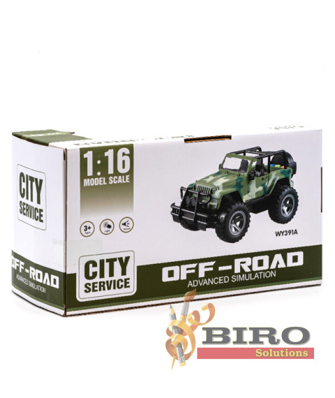 Mașină cu inerție 1:16 "Wrangler Military" (lumini,sunete)
